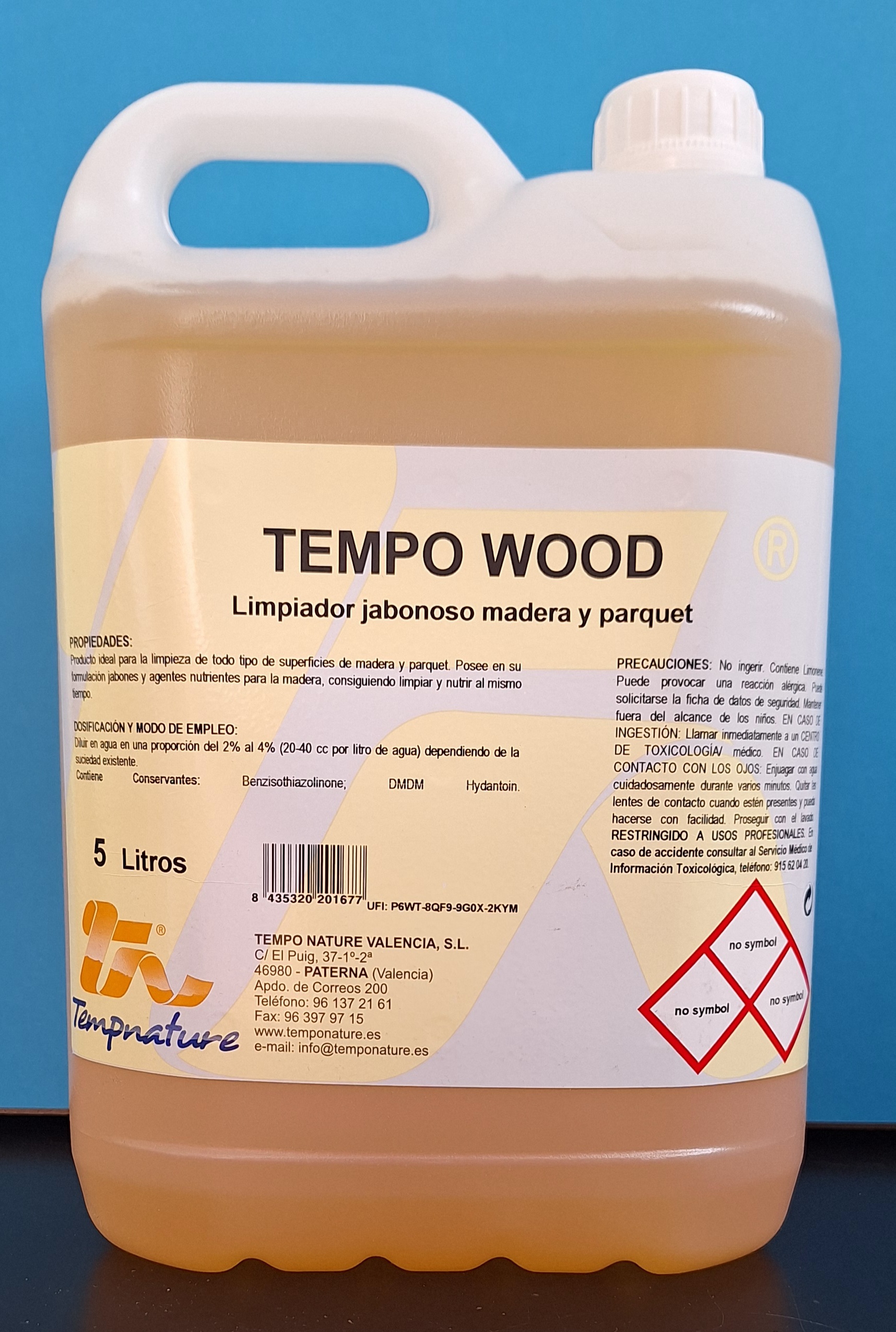 LIMPIADOR JABONOSO MADERA Y PARQUET - TEMPO WOOD